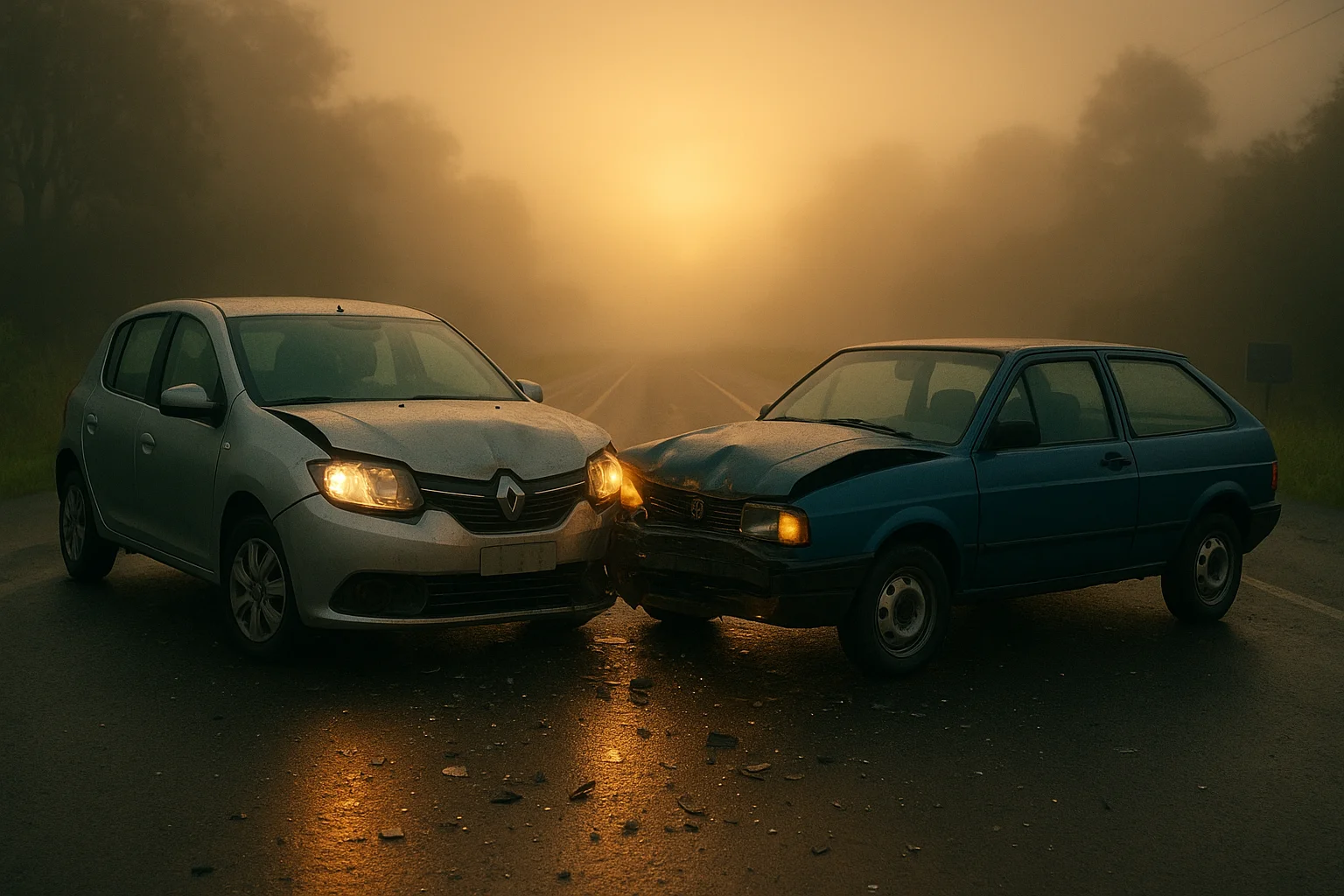 Quatro pessoas feridas após colisão entre carros na PR-272 em Ibaiti